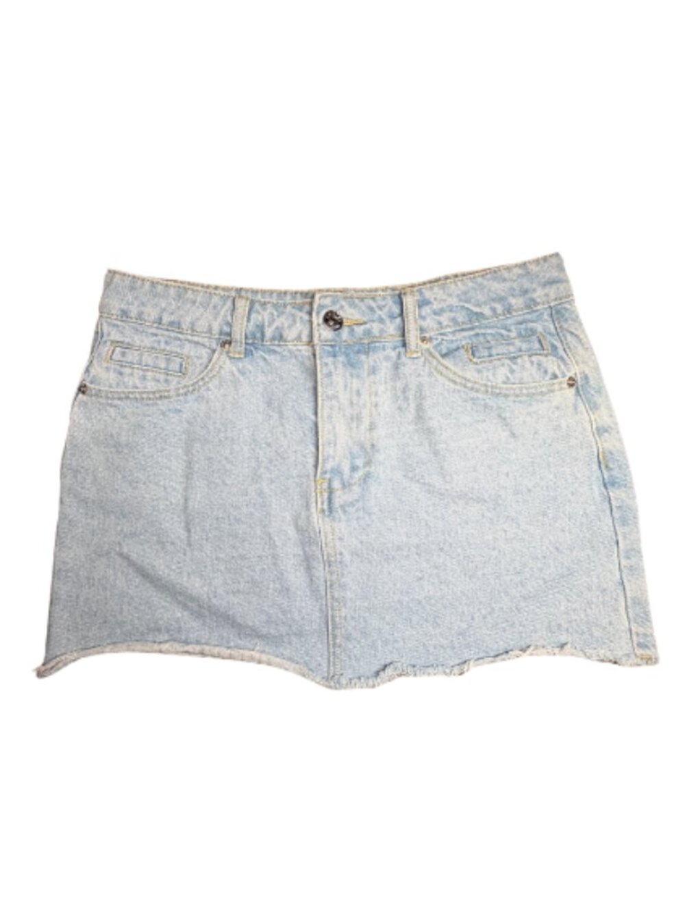 Edikted Light Blue Jessie Denim Mini Skirt